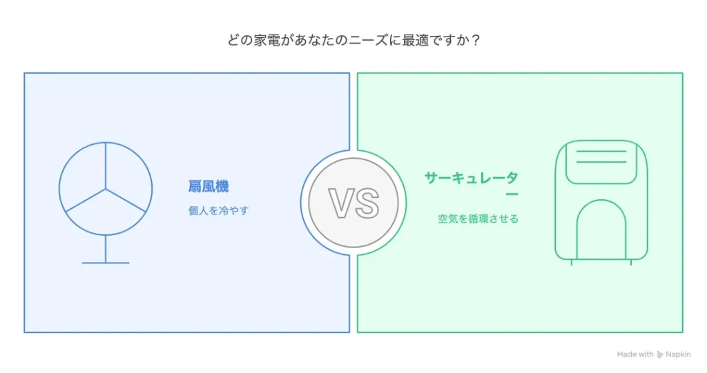 扇風機との違いを正しく理解しよう